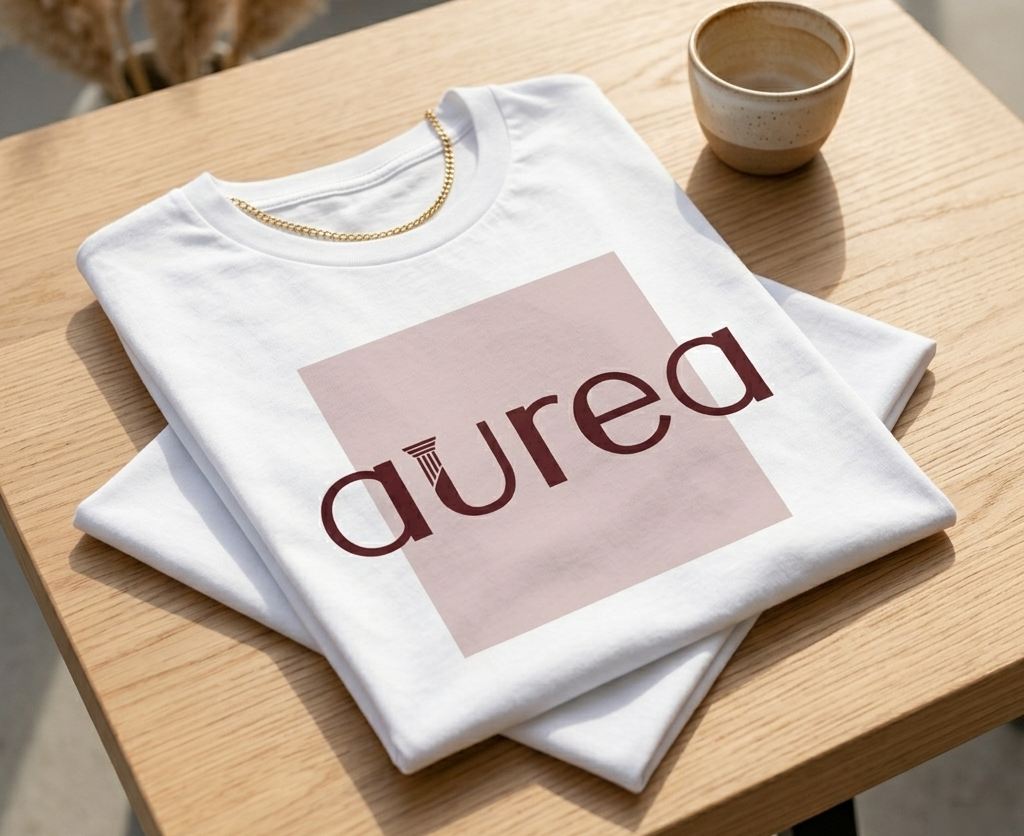 playera "Áurea" edición especial – blanco minimalista